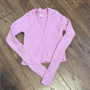 Aerie long sleeve sweater button down shirt size xs